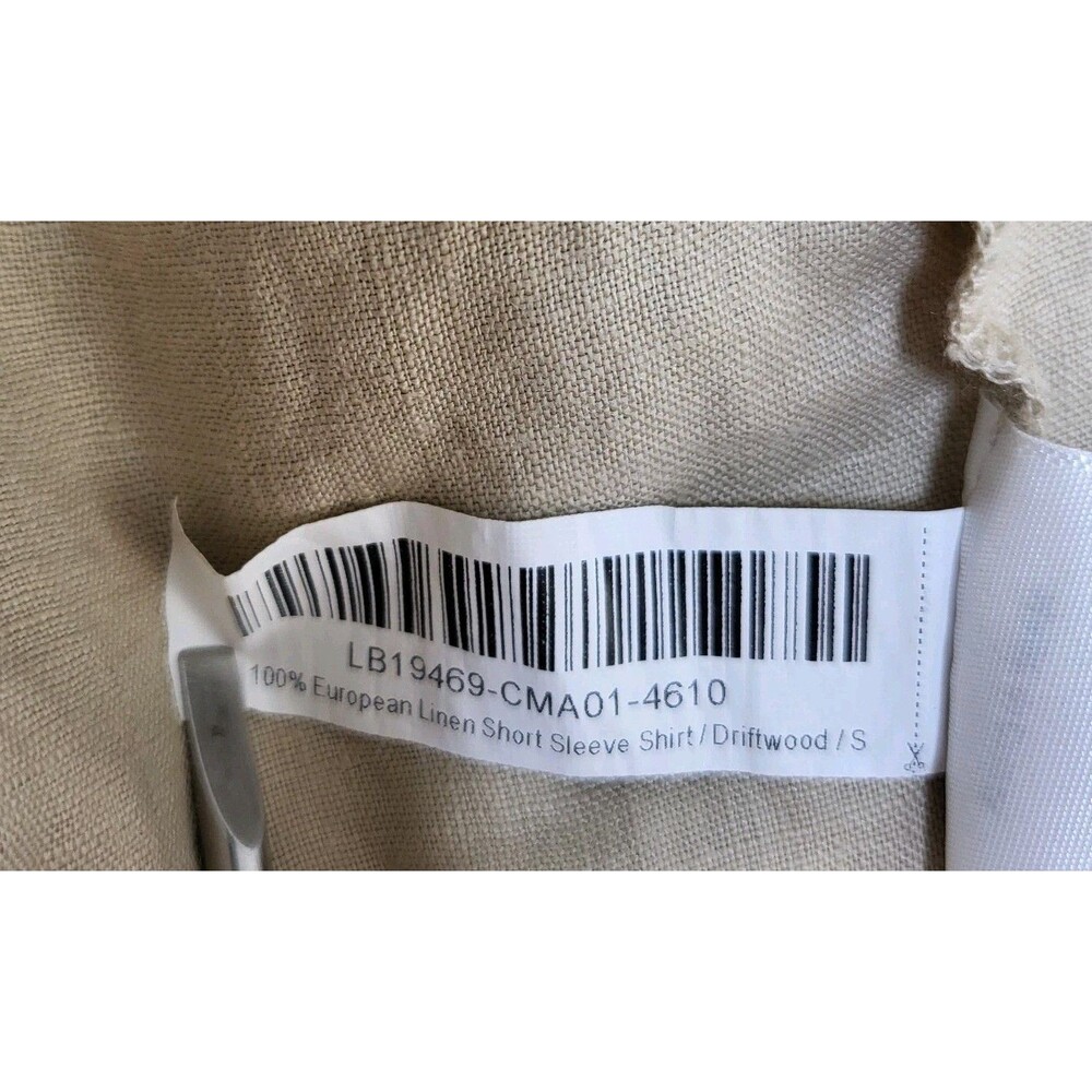 QUINCE 100% European Linen Top Womens S Driftwood Tan Short Sleeve Flax Resort - Picture 7 of 7